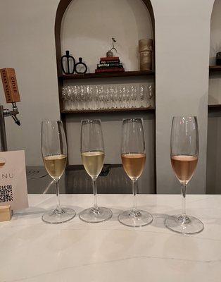 Sparkling wine flight