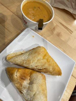 Grilled Cheese and Enchilada soup kids meal