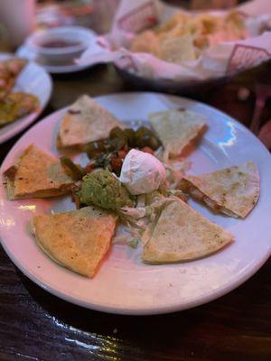 Half order of shrimp quesadilla