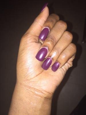 - My nails one say after I got them done. Perfect for fall!