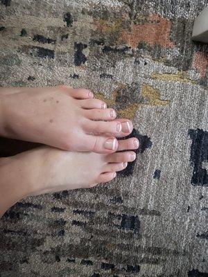 Gel French pedicure