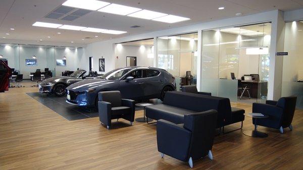 It was fun looking at all of the new Mazdas inside their showroom. The space gives you a lot of time to get to know the cars by yourself.