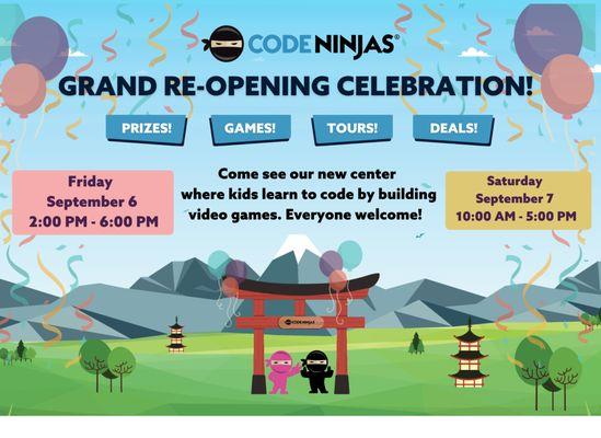 **Level Up Your Learning! Join Us for the Grand Reopening of Code Ninjas Los Angeles , Silverlake!** 

Get ready to power up at our new