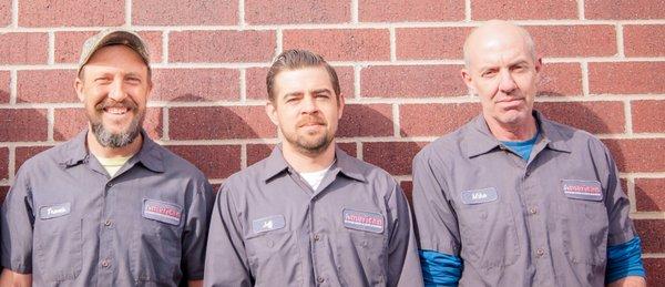 Our Custom Garage Door Craftsmen From left to right: Travis, Jeff & Mike