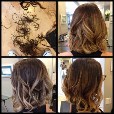 Hair by Chelsea. 8 inches chopped into a razored lob  with balayage!!