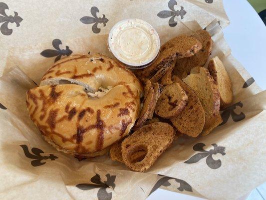 Brooklyn Bomber on an Asiago bagel