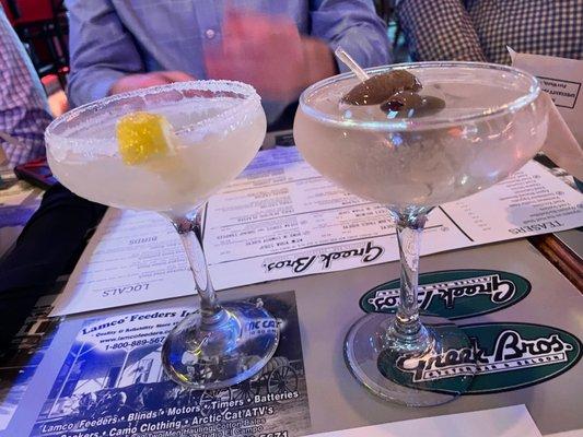 Being classy with Lemon Drop and Dirty Bird martinis