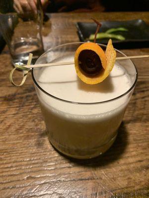 Egg white cocktail with shochu