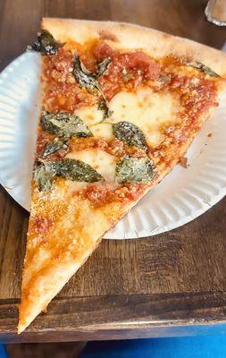 Margherita Pizza! This is a MUST TRY! Crispy with ZERO FLOP.