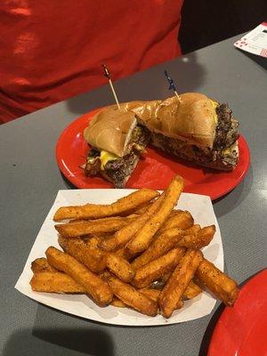 BBQ Bacon Theta & sweet potato fries