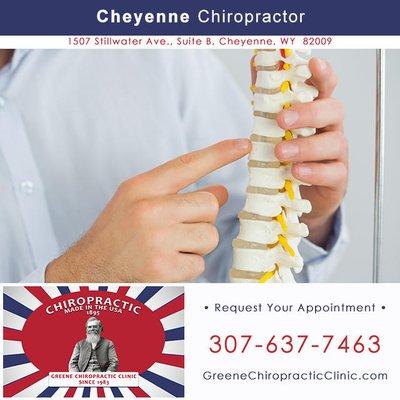 Cheyenne Chiropractor, Greene Chiropractic Clinic. Call our Cheyenne chiropractor: 307-637-7463.