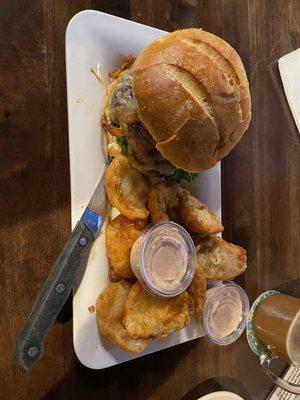 Blazing Onion Burger with Onion Petals