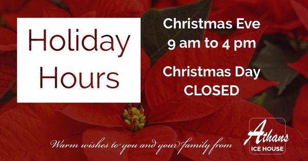 2019 Holiday hours