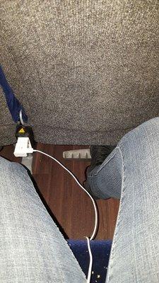 Lots of leg room on all buses and even plug-ins for charging on some!!