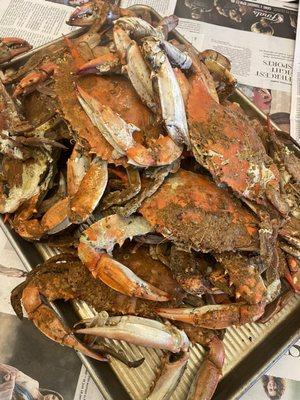 Home cooked Large Maryland Blue Crabs