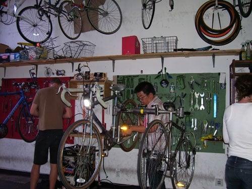 Inside Bicycle Kitchen