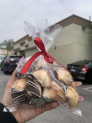 Famous chocolate covered fortune cookies