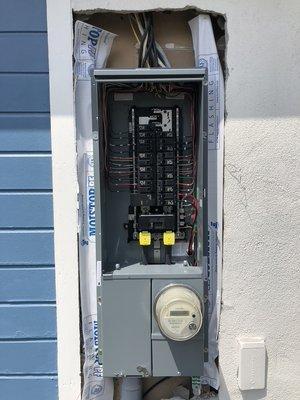 Main panel upgrade before waterproofing