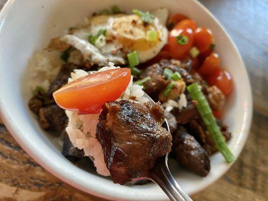 Beef Tapa Silog bite.