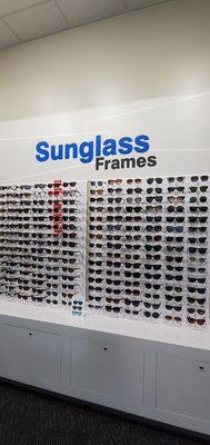 Sunglasses section. They can turn the sunglasses into regular prescription glasses too.