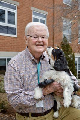 Pet therapy at the HopeHealth Hulitar Hospice Center