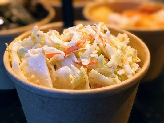 Coleslaw. 5 oz for $3. They served this in a takeout container whether you dined in or ordered to-go.