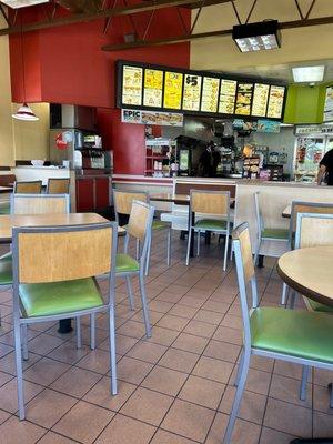 Clean dining area