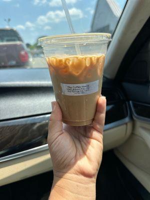 Iced vanilla latte