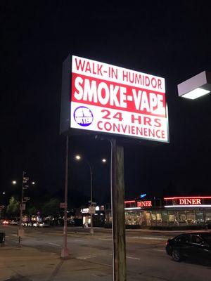 24 hours open Smoke & Convenience Store