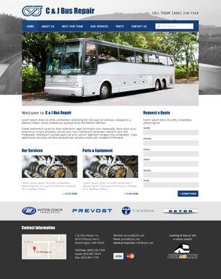 C & J Bus Repair: Our team fixed up their site so they could get rolling on repairing buses for others.