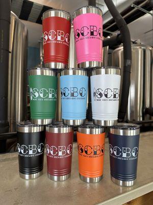 SCBC insulated mug, bring this in on Wednesday for $1 off your pint!