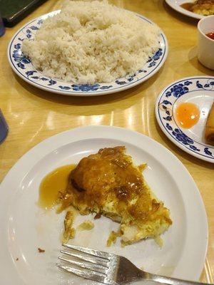 Shrimp Egg Foo Young wash fresh and delicious.