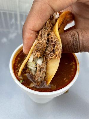 Birria Tacos (To Go). Lunch 10/23/2021