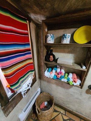 Hand towels to dry your hands instead of wasting paper