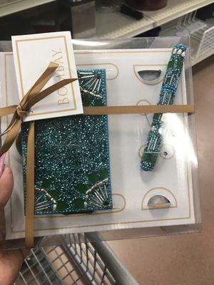 Goodwill finds !!!! Glass bead notebook and pen set