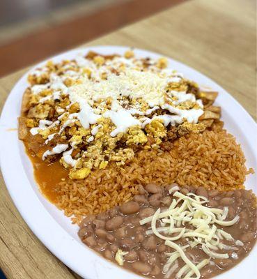 Chilaquiles with chorizo