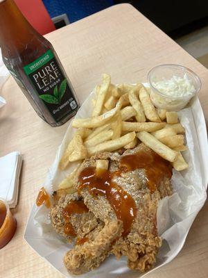 2 piece  white meat with Harold's famous sauce. Yum!