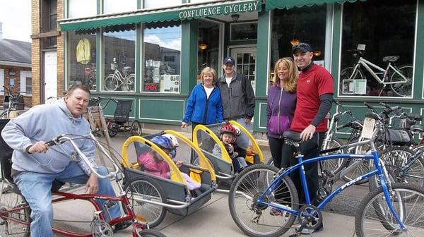 Bike renting is a family affair.