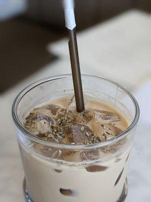 Iced lavender latte