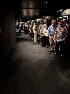 Line of people who had issues with ticjetkaster waiting to hear what was going on and if we would even be let into the venue.