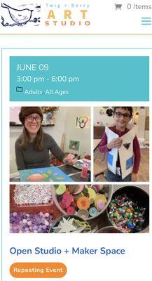 Open Studio for all ages