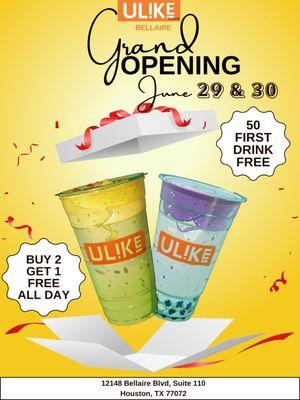 Grand opening promotion