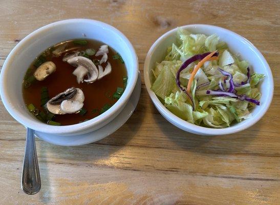 Soup and salad