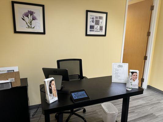 Front desk reception area