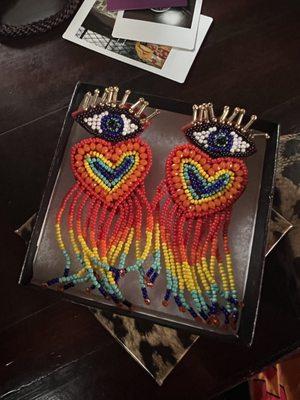 Elaborate beaded earrings