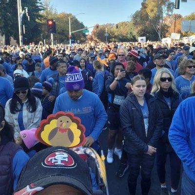 Wilson walking with 29,000 friends.