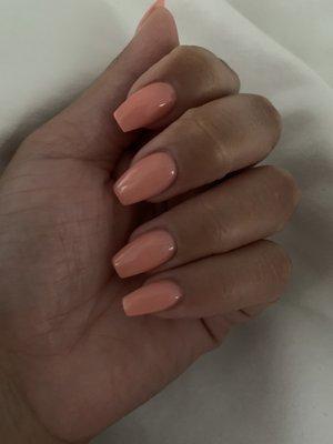 Dipped manicure with tips