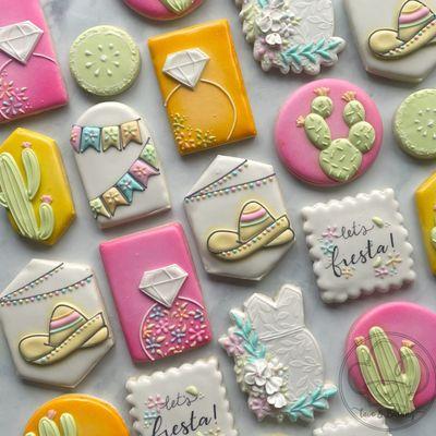 Fiesta bridal shower cookies