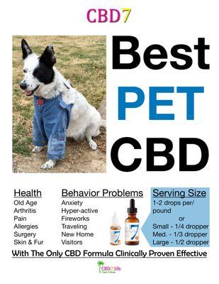 Want the best Pet CBD? Onset of action in minutes for your pet. CBD education, serving size, all explained. Zero side-effects.