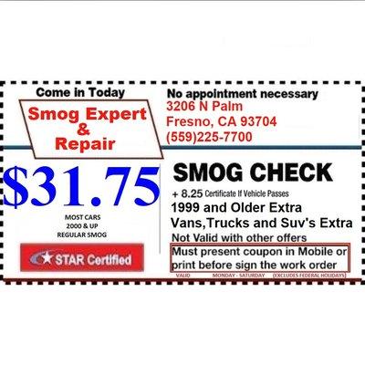 ** Cheapest Smog Check In Fresno **